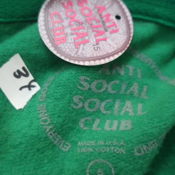 NWT Authentic Mens Anti Social Social Club Green Graphic Pullover Hoodie S - Picture 9 of 9